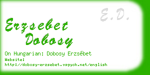 erzsebet dobosy business card